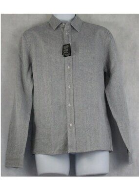 And Now This Men's Textured Herringbone Button-Down Shirt, Blue